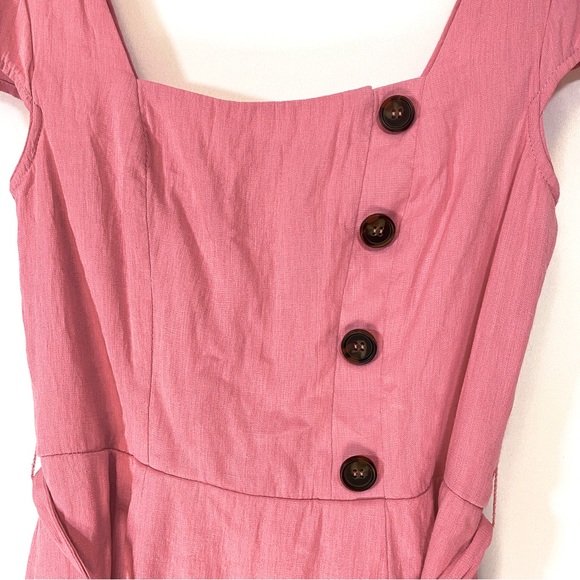 Charlotte Russe pink cap sleeve dress with button detailing, size Small - Picture 9 of 13